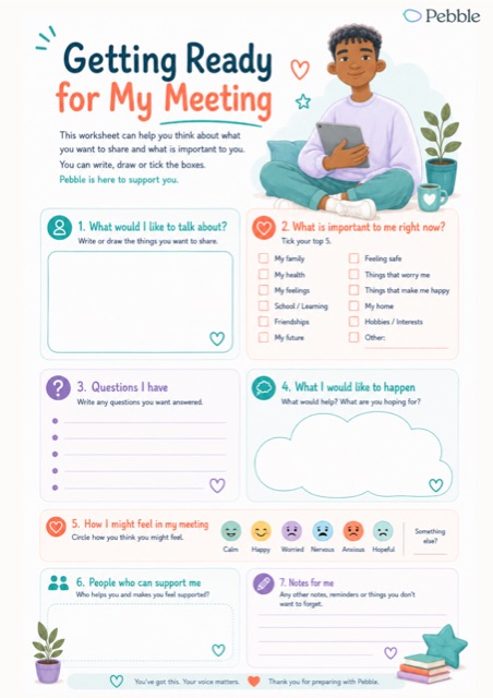 Preview of the Getting ready for my meeting: version two worksheet
