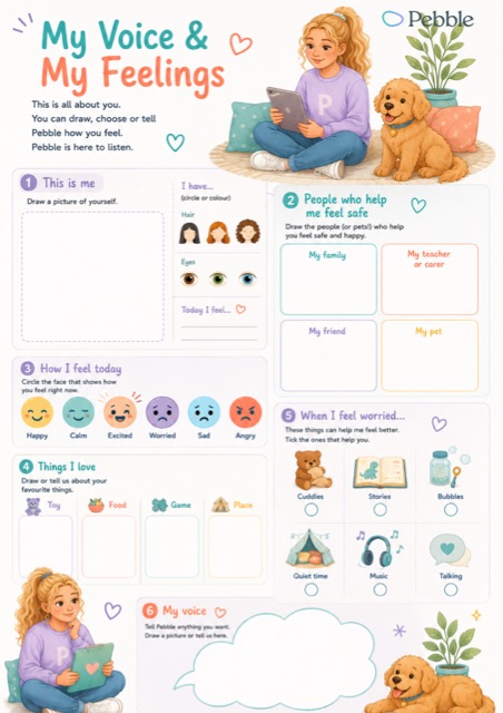 Preview of the My voice and my feelings worksheet