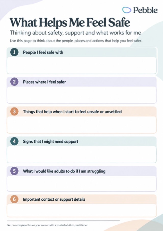 Preview of the What helps me feel safe worksheet